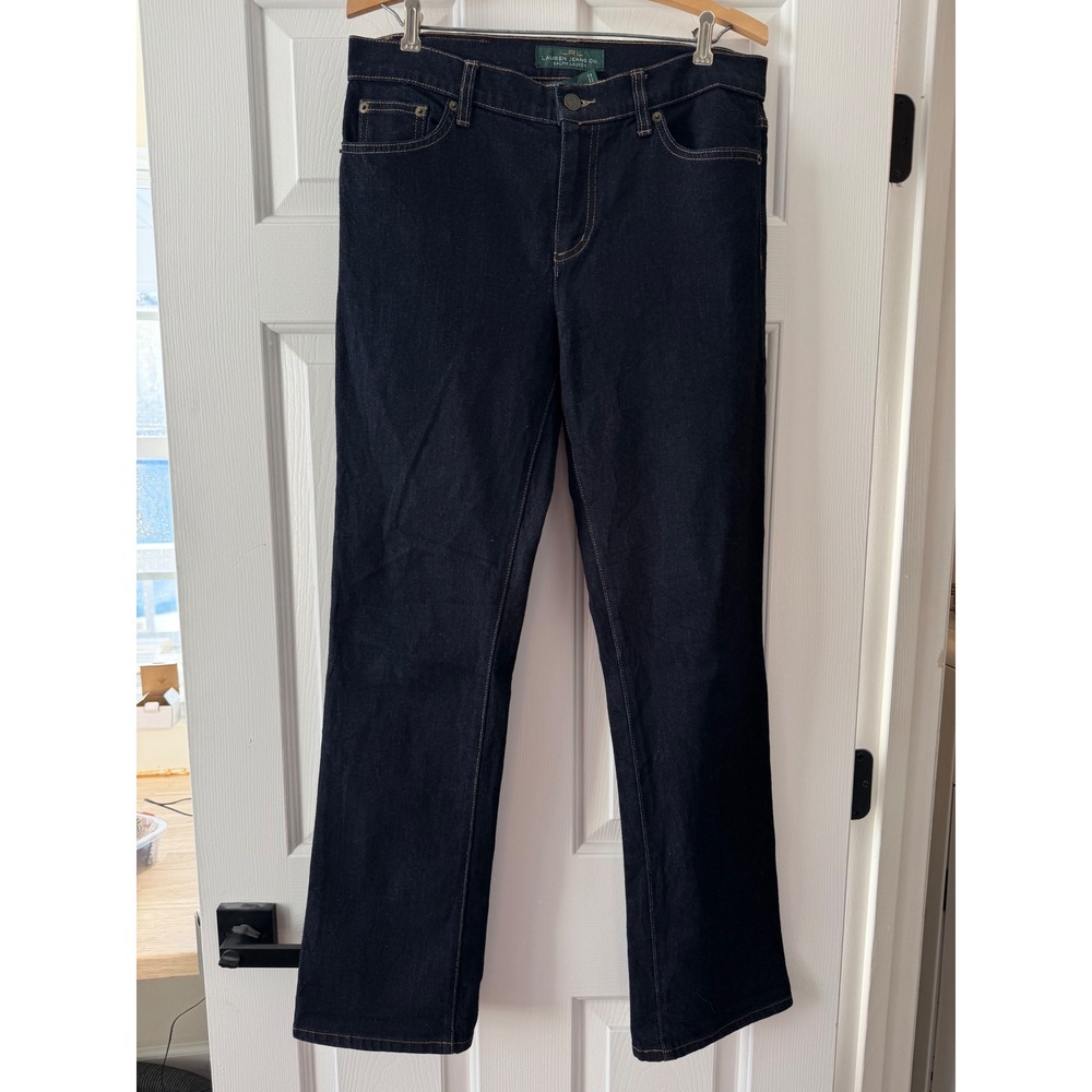Lauren Ralph Lauren Womens Jeans Dark Wash Straight Leg Size 8